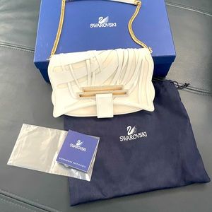 Swarovski crystal evening bag. Removable shoulder strap & dustbag